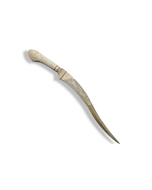 Karoli Dagger with Damascus Blade and Silver Work