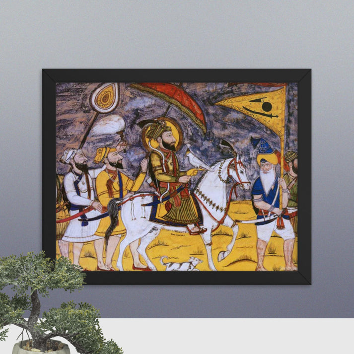 Guru Gobind Singh with followers (Framed Print)