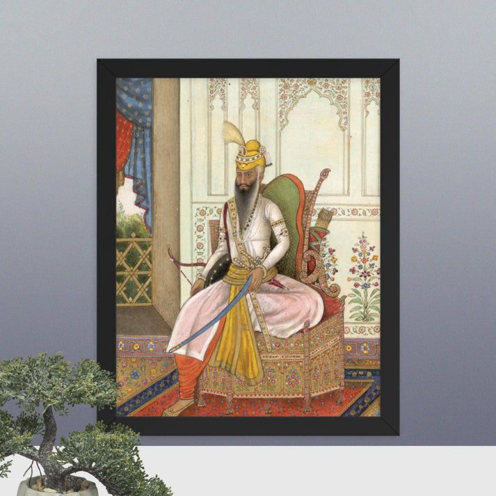 An illustration of Maharaja Ranjit Singh - Framed Print