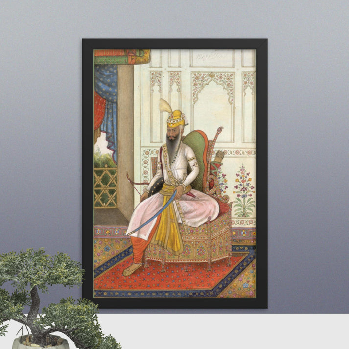 An illustration of Maharaja Ranjit Singh - Framed Print