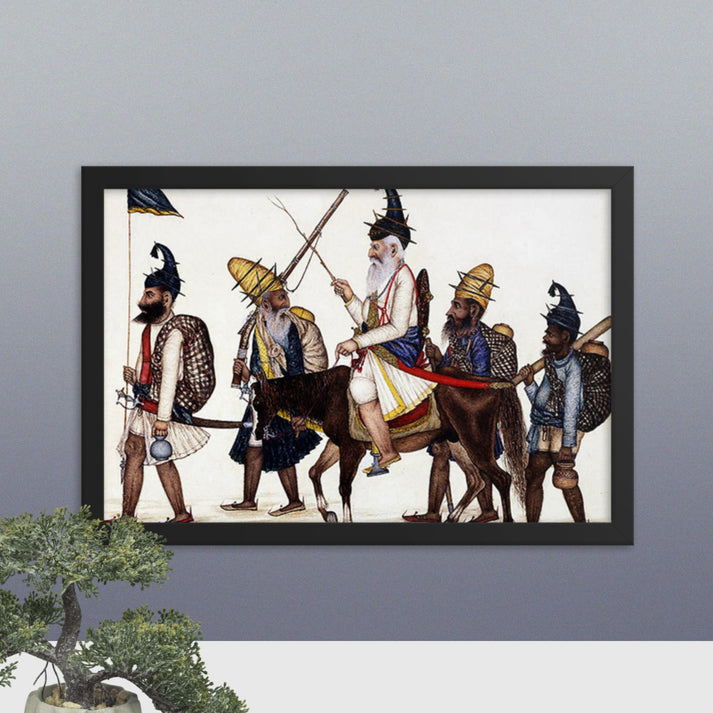 Sikh Akalis on the March - Framed Print