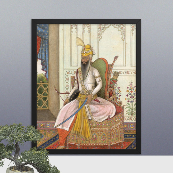 An illustration of Maharaja Ranjit Singh - Framed Print