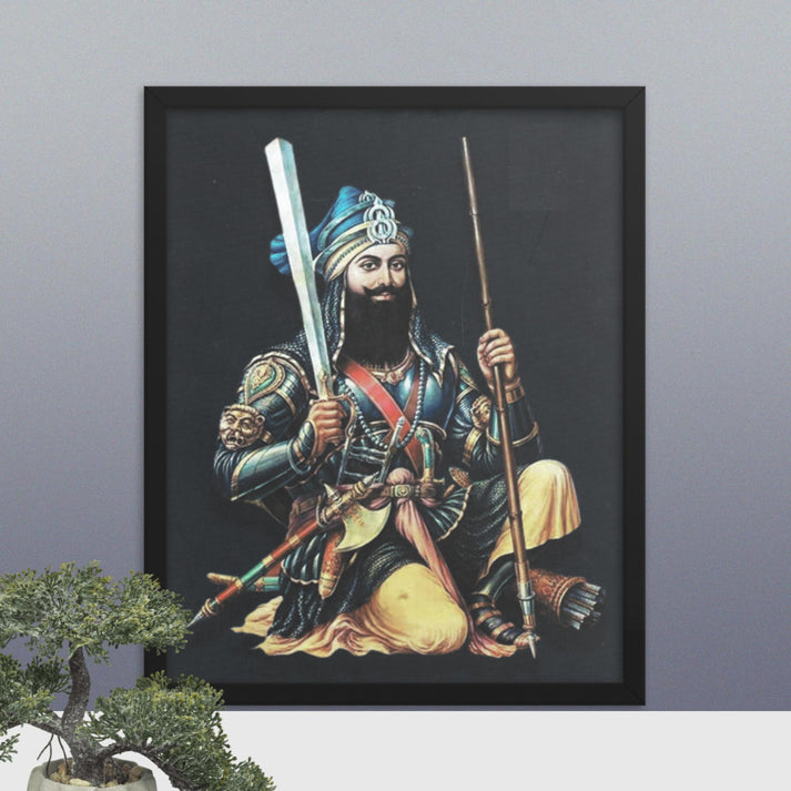 Akali Deep Singh ji-Framed Print