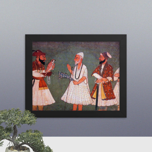 Guru Gobind Singh meets Guru Nanak Dev(Framed Print)