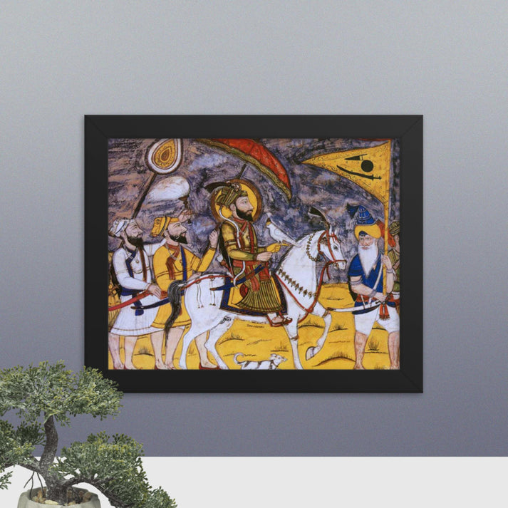 Guru Gobind Singh with followers (Framed Print)