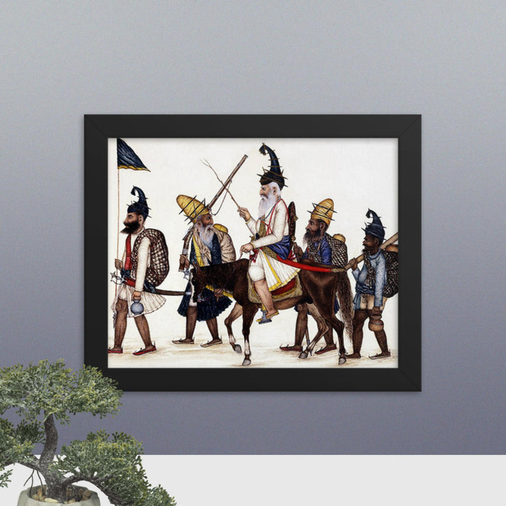 Sikh Akalis on the March - Framed Print